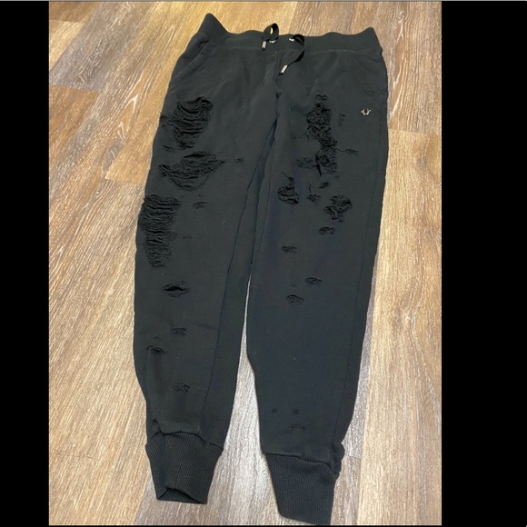 Black wash distressed true religion sweatsuit - Picture 2 of 4